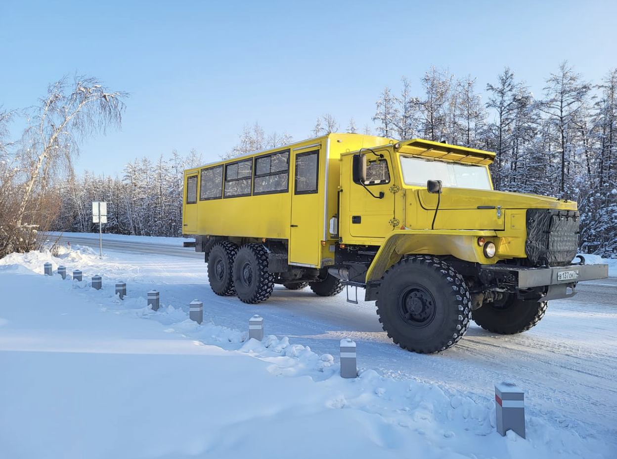 Прототип арктического автобус на шасси «Урал» протестировали на Крайнем Севере