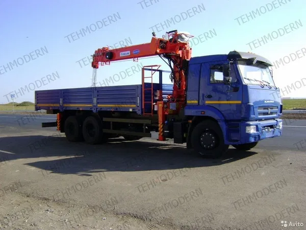 Бортовой грузовик с КМУ КамАЗ 65117 с КМУ Kanglim-1256GII