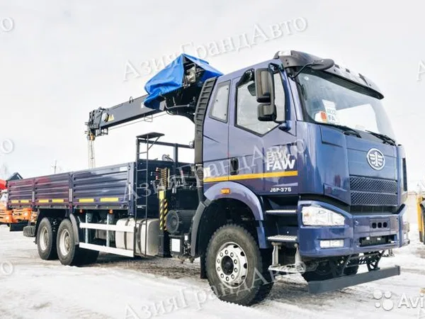 Бортовой грузовик с КМУ FAW J6 с КМУ CA 3250 P66K2T1E4