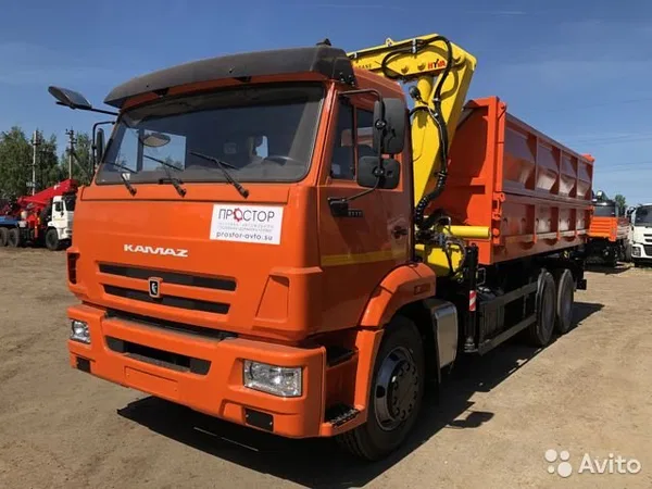 Зерновоз КамАЗ 65115 с КМУ