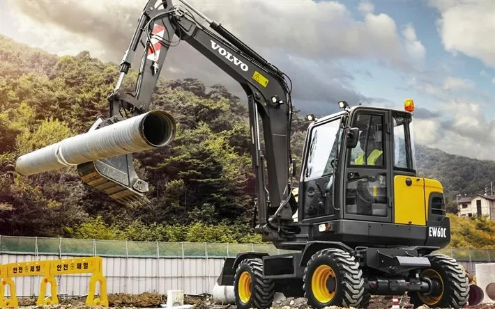 Мини-экскаватор Volvo EW 60C