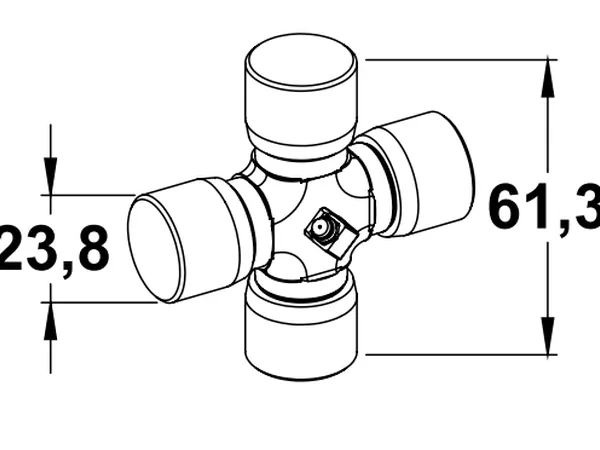 Крестовина 24х61 мм (23,8х61,3 мм.) 2 категория, S2, G2, W2200