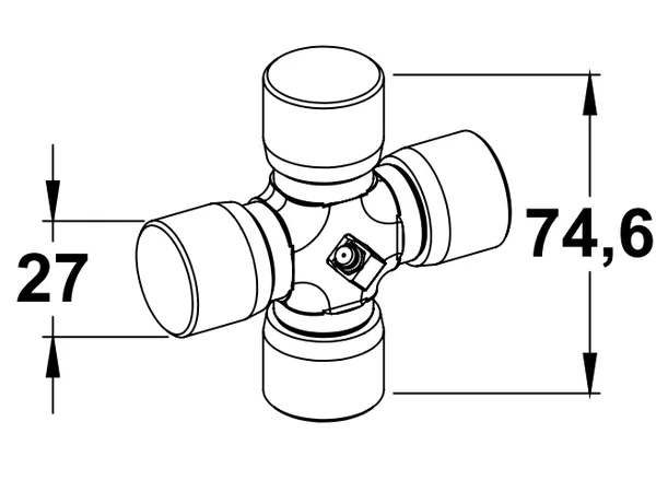 Крестовина 27х74,6 мм. (27х75 мм.) W2300, G4, S4