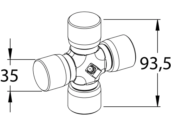 Крестовина 35х93,4 мм. (35х94 мм.)