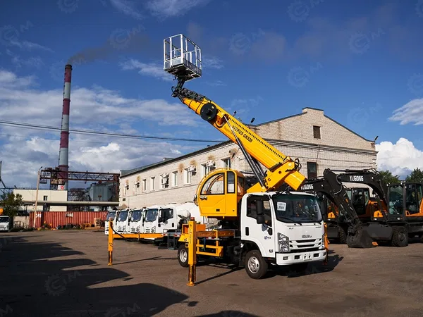 Автовышка VIGRUS GKS28 на шасси ISUZU 4Х2 дв 94kw, высота подъёма 28м