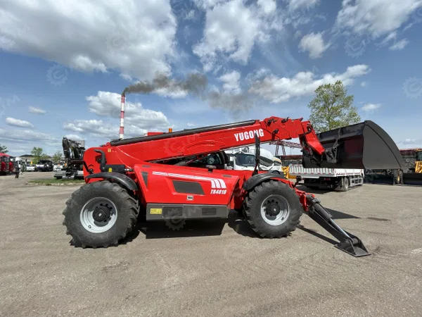 Телескопический погрузчик Yugong TR4018 4WD крабовый ход гп 4 тонны высота 18м с ковшом 2,2м3