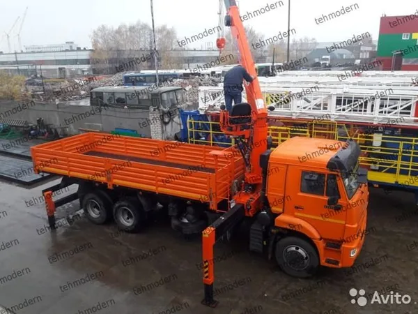 Бортовой грузовик с КМУ КамАЗ 65115 с КМУ Kanglim-1256GII