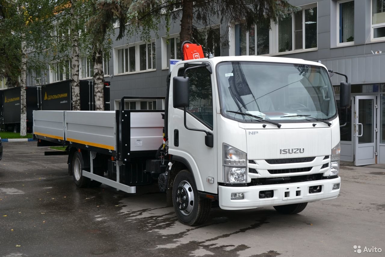 Бортовой грузовик с КМУ ISUZU