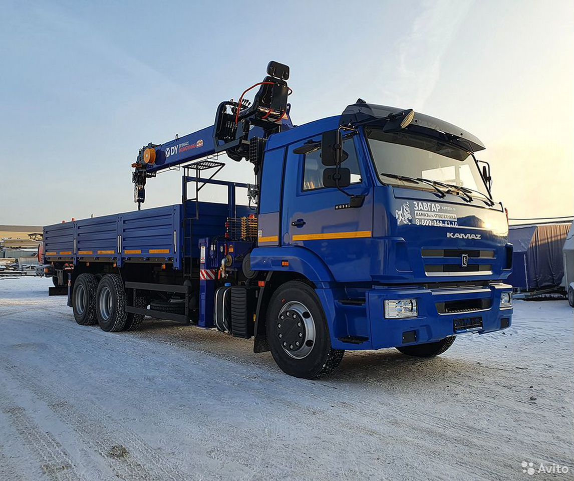 Бортовой грузовик с КМУ КамАЗ 65117 с КМУ DongYang SS1956