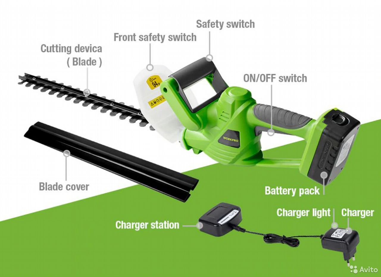 Кусторез Workpro 18В 460mm