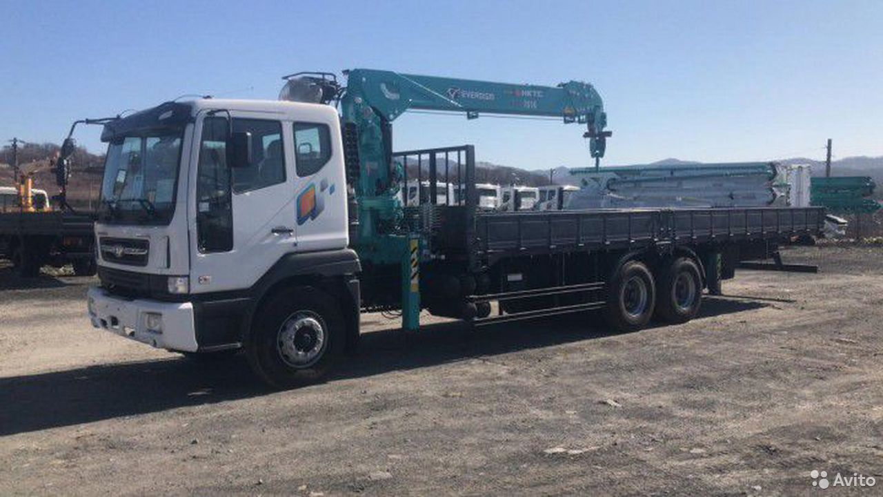 Бортовой грузовик с КМУ Daewoo с КМУ HKTC HLC 8016